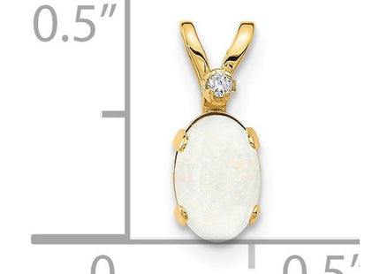 14K gold diamond birthstone pendant