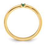 14K Yellow Gold 1 Genuine Birthstone Mother's Ring view