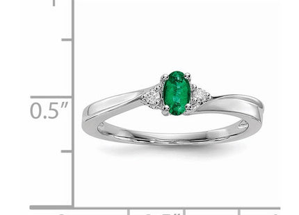 Sterling silver diamond birthstone ring