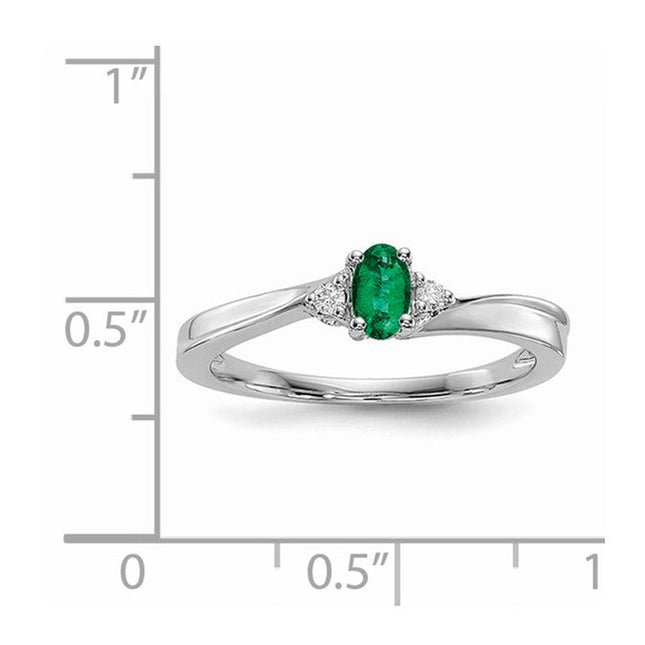 Sterling silver diamond birthstone ring