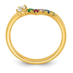14K 5 Genuine Birthstone with Diamond Mother's Ring view