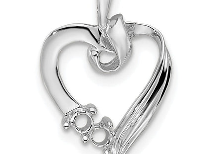 14K white gold family pendant, another view