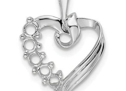 14K white gold family pendant, another view