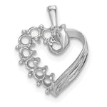 14K White Gold 7 Genuine Stone Family Pendant, 19 x 13mm view
