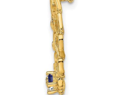 14K gold family pendant, another view