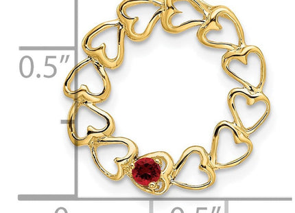 14K gold family pendant, another view