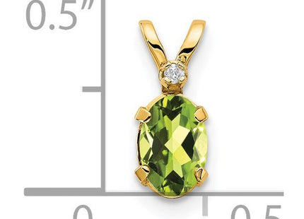 14K gold diamond birthstone pendant
