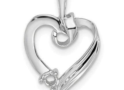 14K white gold family pendant, another view