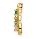 14K 5 Genuine Stone Family Pendant view