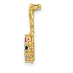 14K 6 Genuine Stone Family Pendant view