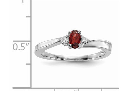 Sterling silver diamond birthstone ring