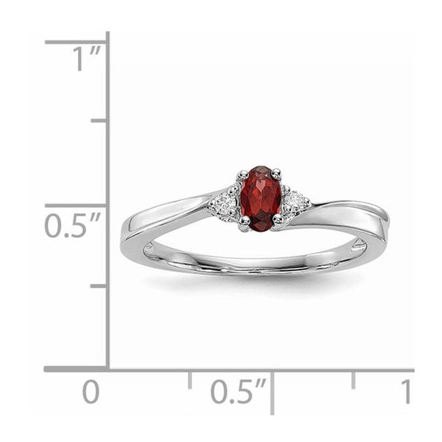 Sterling silver diamond birthstone ring