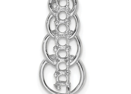 14K white gold family pendant, another view