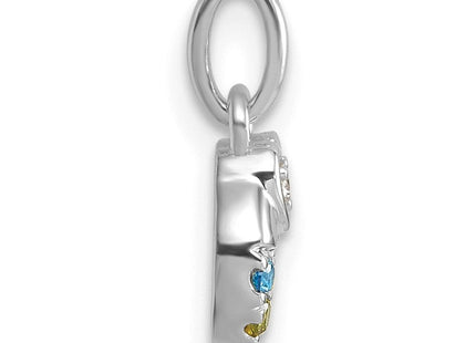 14K gold birthstone pendants & charm, another view