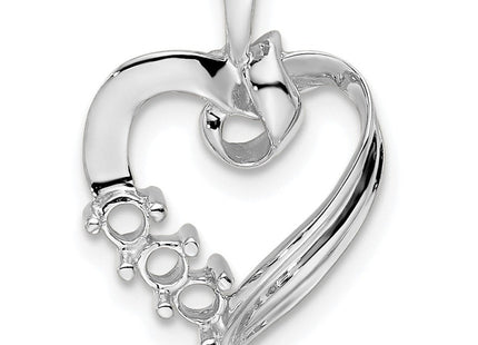 14K white gold family pendant, another view