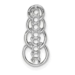 14K White Gold 7 Genuine Stone Family Pendant, 20 x 8mm view