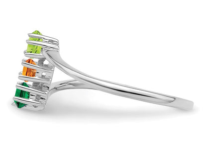 14K white gold mother ring, another view