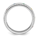 14K WG 8 Genuine Birthstone and Diamond Mother's Ring view