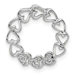 14K White Gold 3 Genuine Stone Family Pendant, 19 x 19mm view
