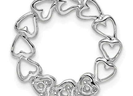 14K white gold family pendant, another view