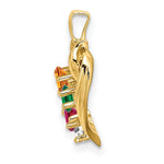 14K 4 Genuine Stone Family Pendant view
