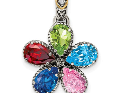 14k/Silver Two-Tone Pendants Style QMPD20 - Classique Jewelry Inc.