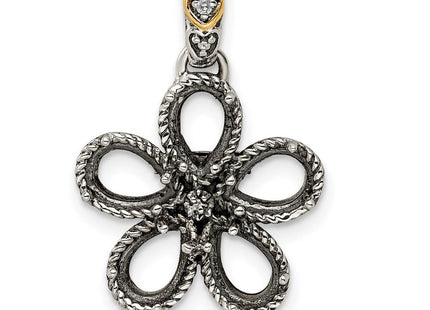 14k/Silver Two-Tone Pendants Style QMPD20 - Classique Jewelry Inc.