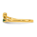 14K Heart with 2 Genuine Birthstone Mother's Ring view