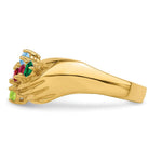 14K 6 Genuine Stone Family Ring view