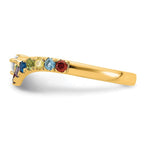 14K 8 Genuine Birthstone with Diamond Mother's Ring view