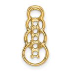 14K 5 Genuine Stone Family Pendant view