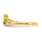 14K Heart with 1 Genuine Birthstone Mother's Ring view