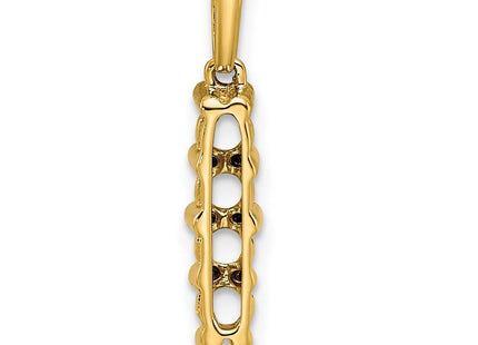 14K gold diamond family pendant, further view