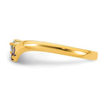 14K 3 Genuine Birthstone with Diamond Mother's Ring view