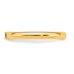 14K Yellow Gold 2 Genuine Birthstone Mother's Ring view