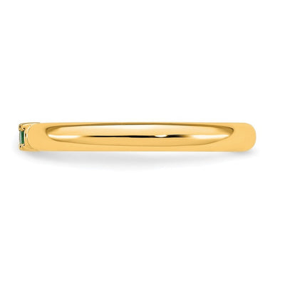 14K Yellow Gold 2 Genuine Birthstone Mother's Ring