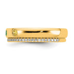 14K 3 Genuine Birthstone and Diamond Mother's Ring view
