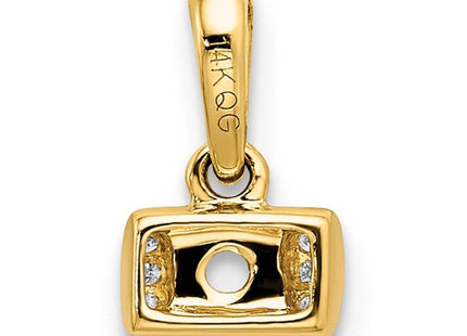 14K gold diamond family pendant, further view