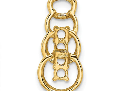 14K yellow gold family pendant, further view