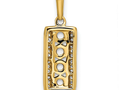 14K gold diamond family pendant, further view