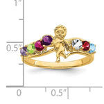 14K Genuine 7 Stone Mother's Ring view