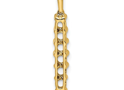 14K gold diamond family pendant, further view