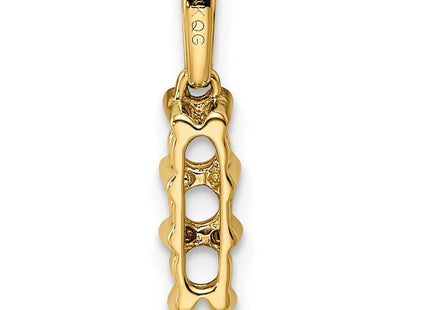 14K gold diamond family pendant, further view