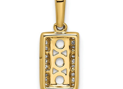 14K gold diamond family pendant, further view