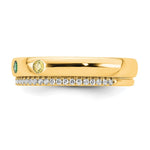 14K 4 Genuine Birthstone and Diamond Mother's Ring view