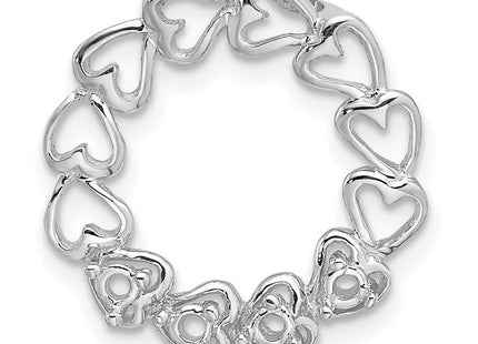 14K white gold family pendant, further view