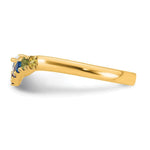 14K 6 Genuine Birthstone with Diamond Mother's Ring view