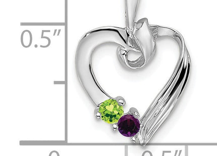 14K white gold family pendant, further view