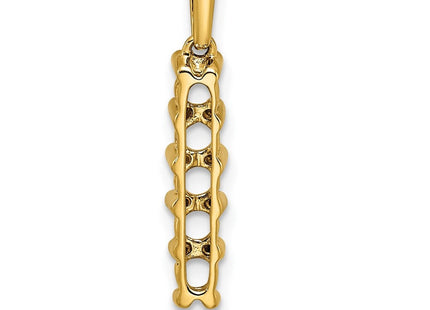 14K gold diamond family pendant, further view