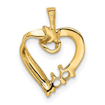 14K 2 Genuine Stone Family Pendant view
